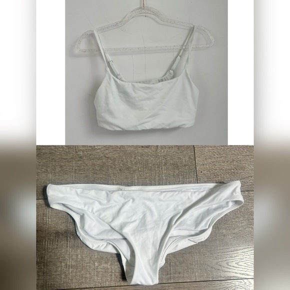 Athleta Scoop Bikini Top and Athleta Swim Clean White Bottom SET $120 - Picture 1 of 9